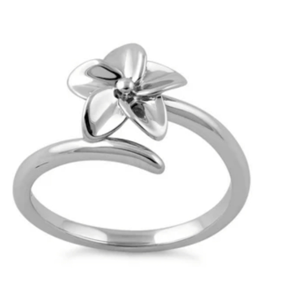 Jewelry - Sterling silver plumeria ring